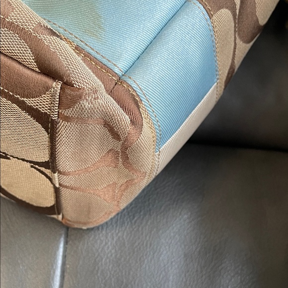 Coach Signature Messenger Bag with Colorful Accents - Picture 10 of 16